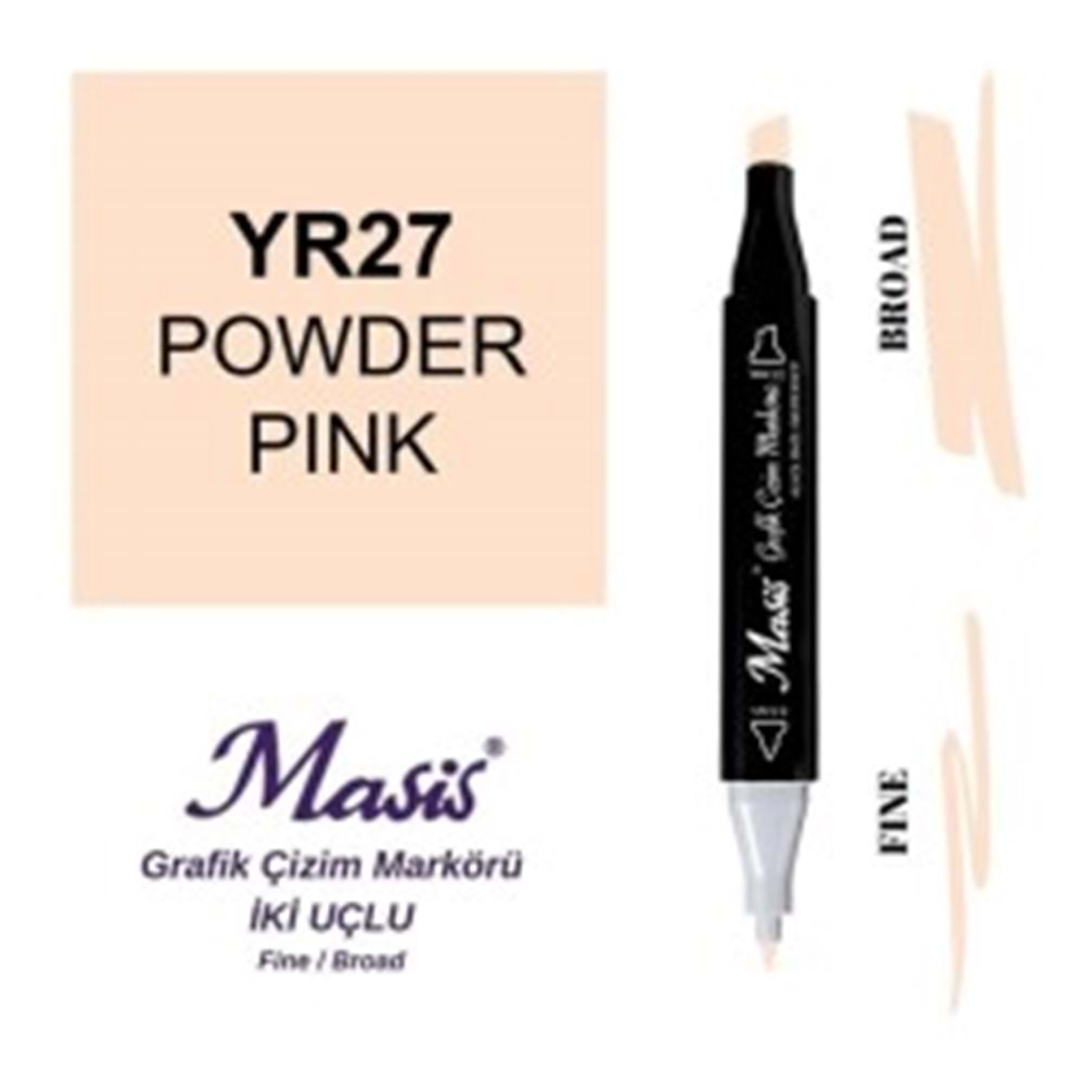 Masis Twin Markör Pudra Pembe ÇM-27-Marker Kalem