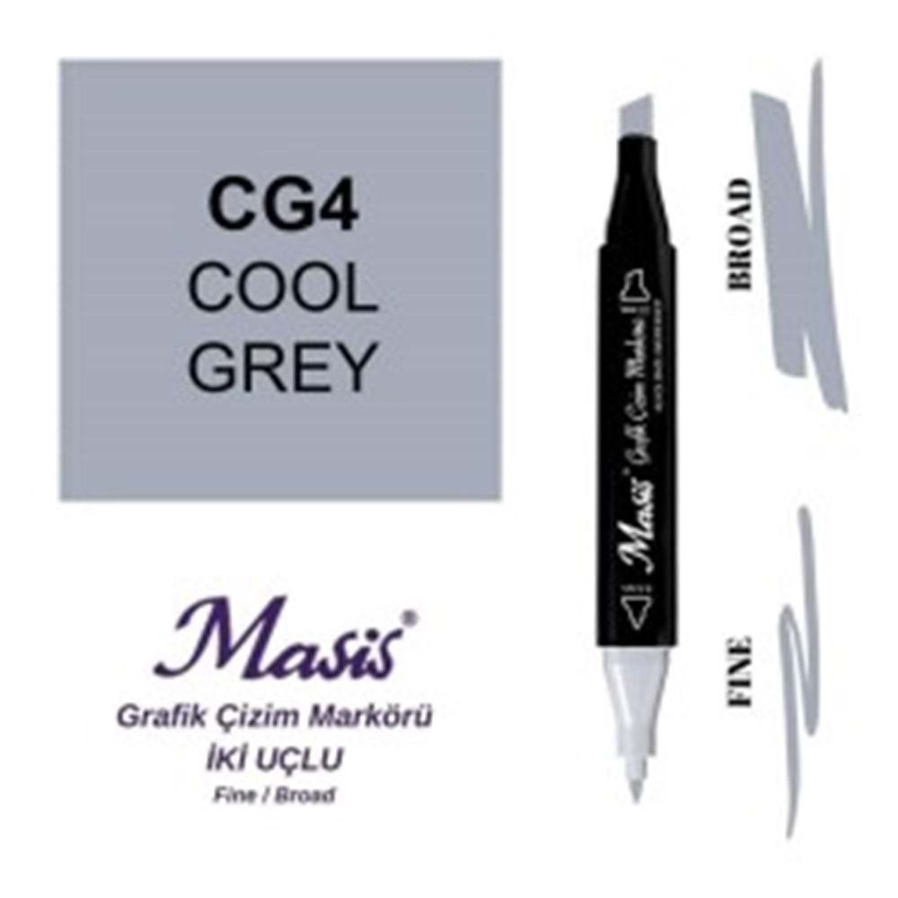 Masis Twin Markör Soğuk Gri ÇM-CG4-Marker Kalem