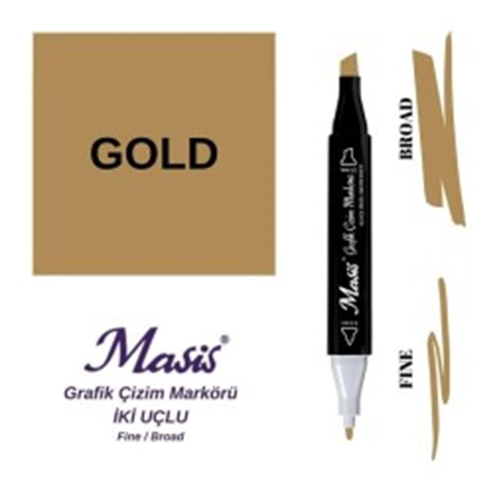 Masis Twin Markör Gold ÇM-G-Marker Kalem