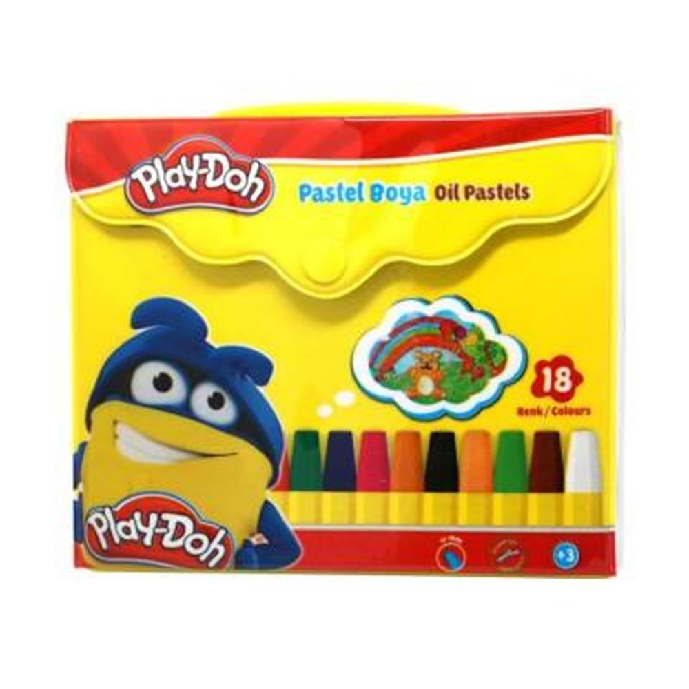 Play-Doh 18 Renk Çantalı Pastel Boya