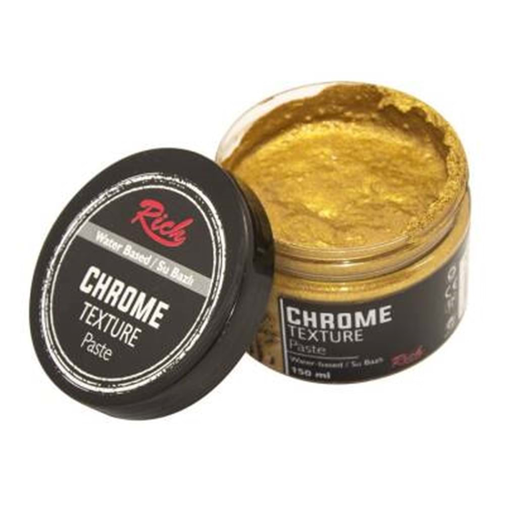 Rich Chrome Texture Paste 150 ml Antik Altın N:9206 (Doku vermek için Pasta)