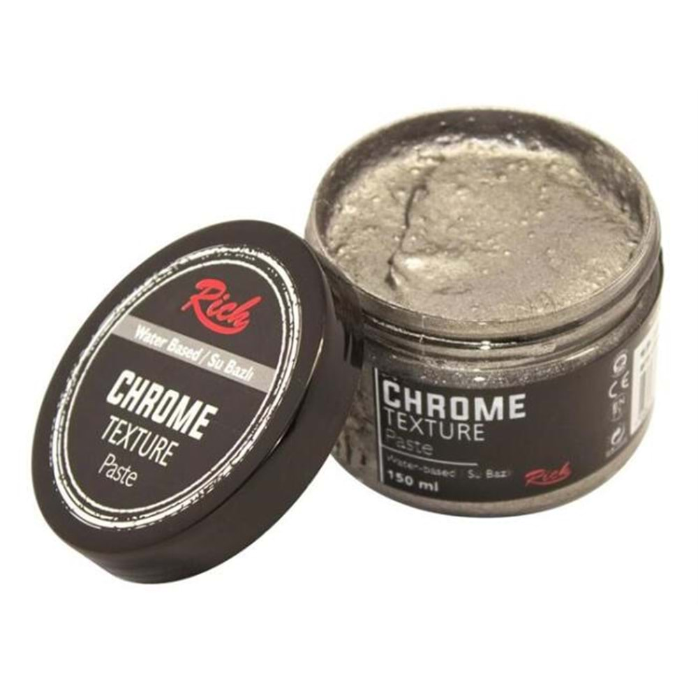 Rich Chrome Texture Paste 150 ml Antik Gümüş N:9216 (Doku vermek için Pasta)