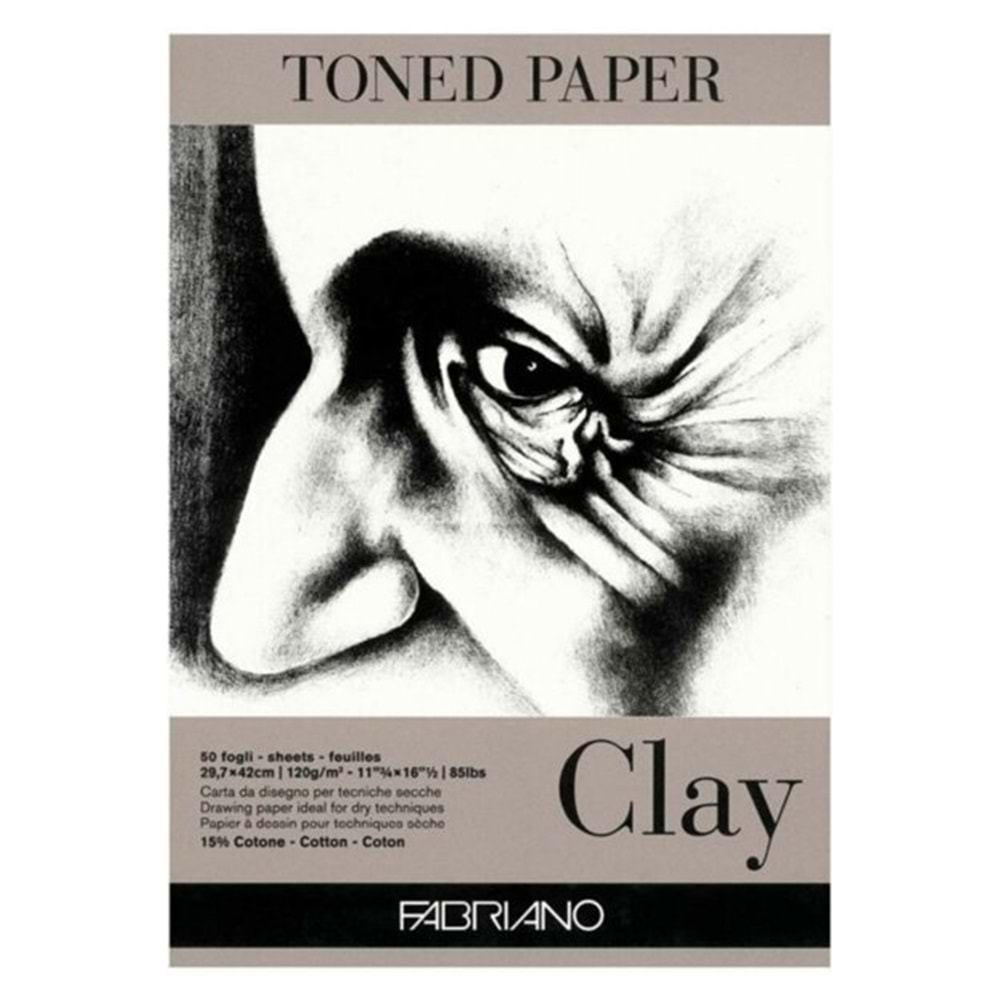 Fabriano Toned Paper Clay Eskiz ve Çizim Blok 120 gr. A3 50 yaprak Kil Rengi