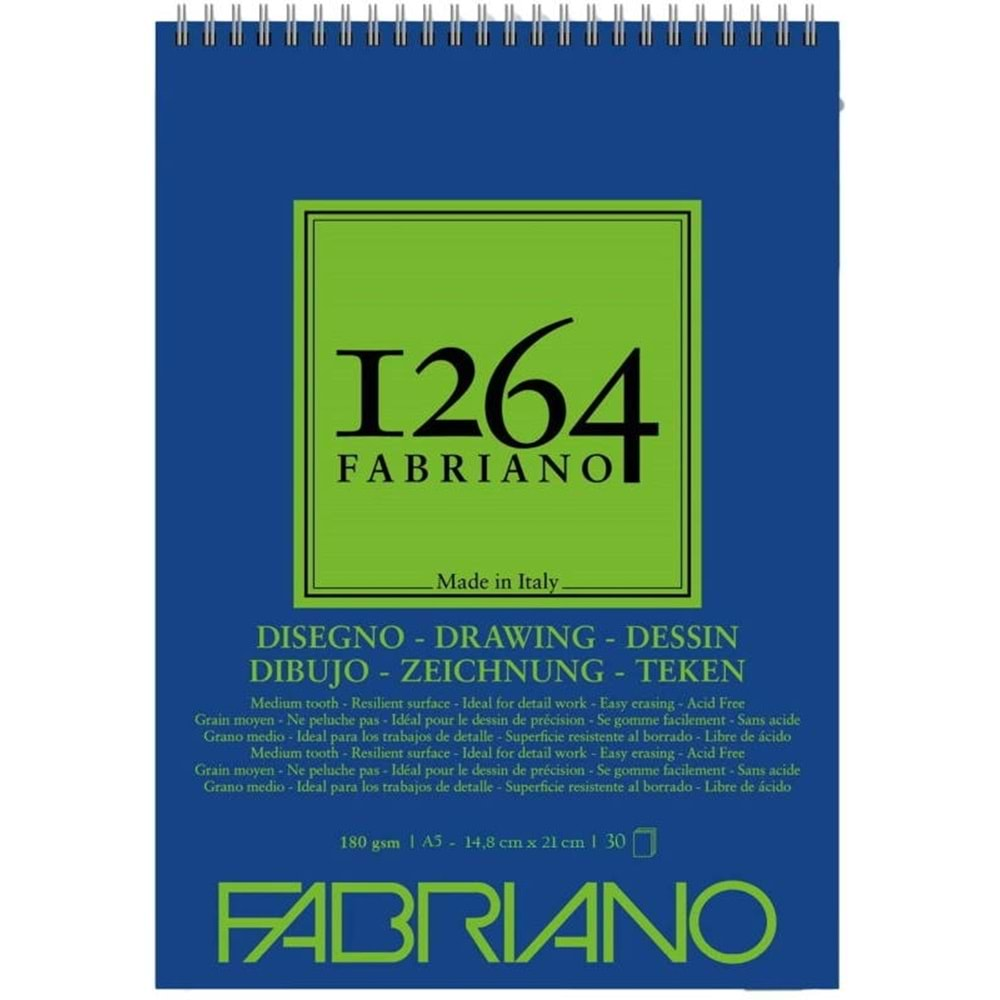 Fabriano 1264 Drawıng Çizim Defter 180gr A5-30Yaprak Spiralli