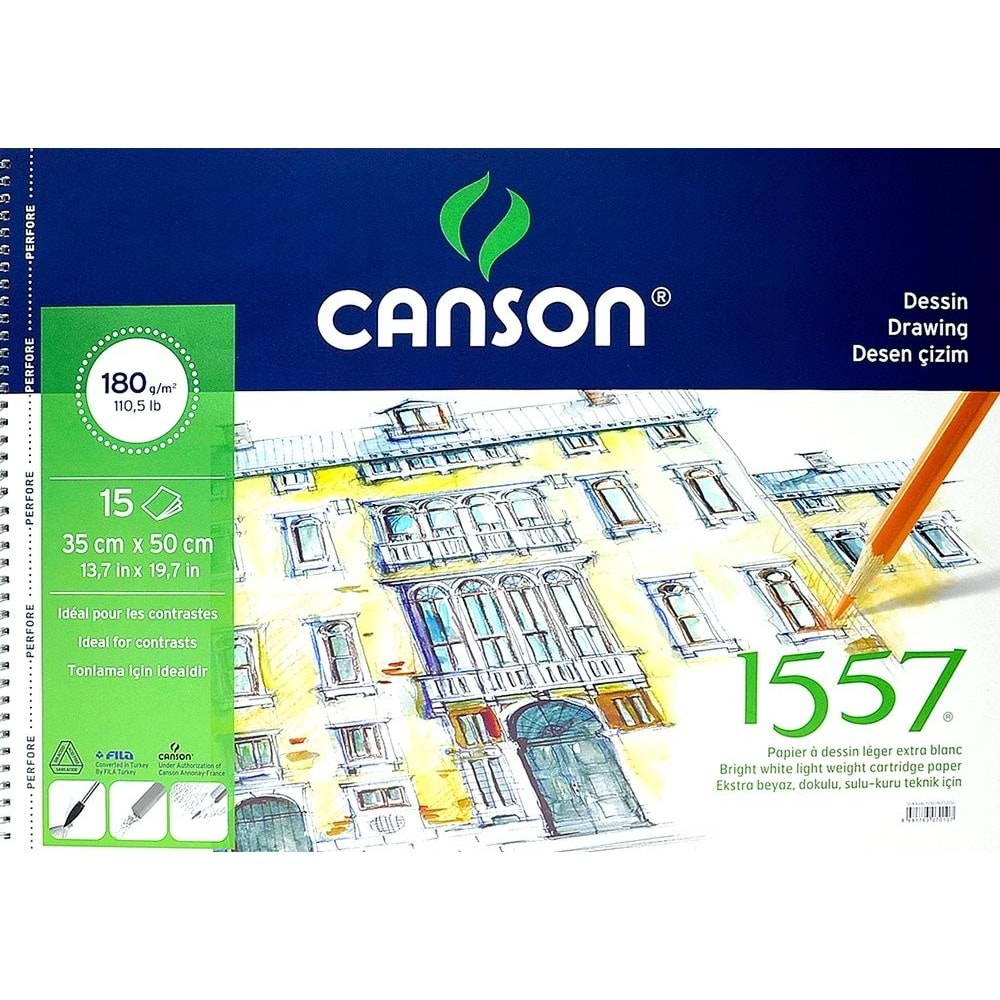 Canson 1557 Desen Çizim blok 35x50 cm 180 g 15 Yaprak