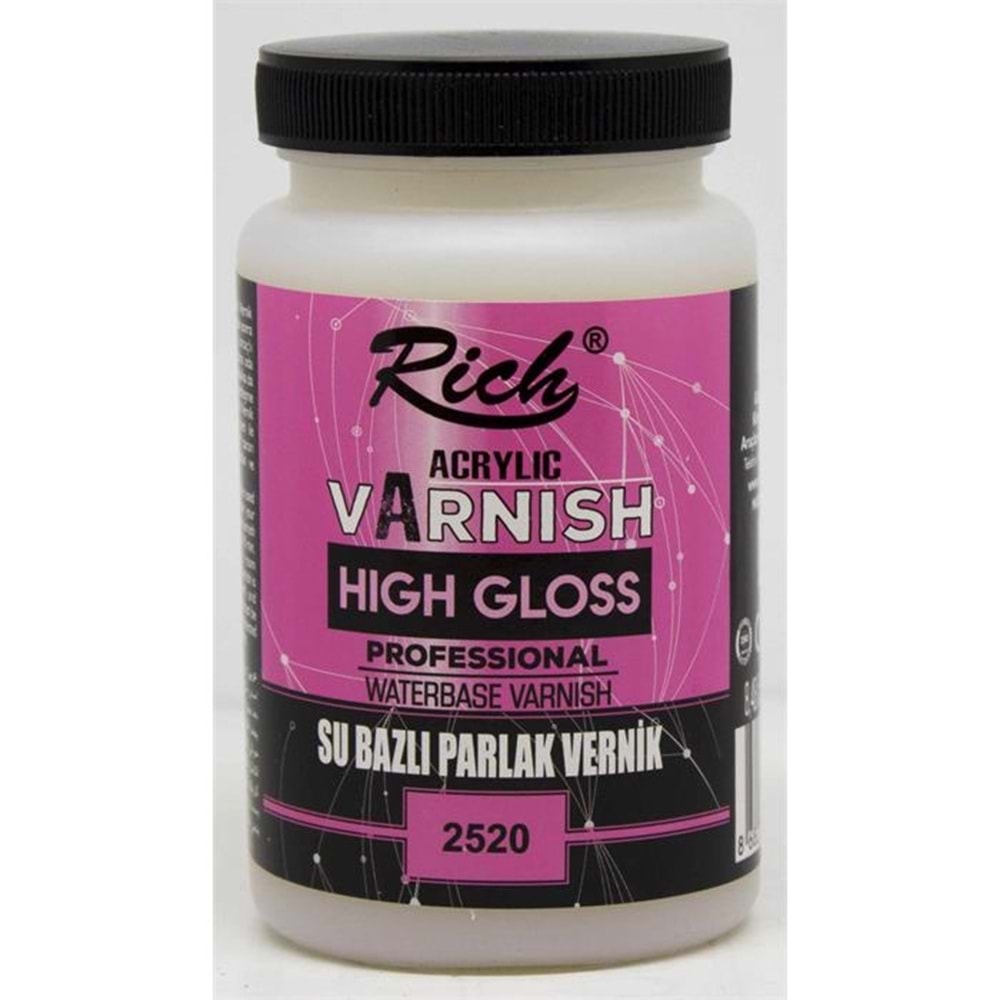 Rich High Gloss Su Bazli Parlak Vernik 250 cc