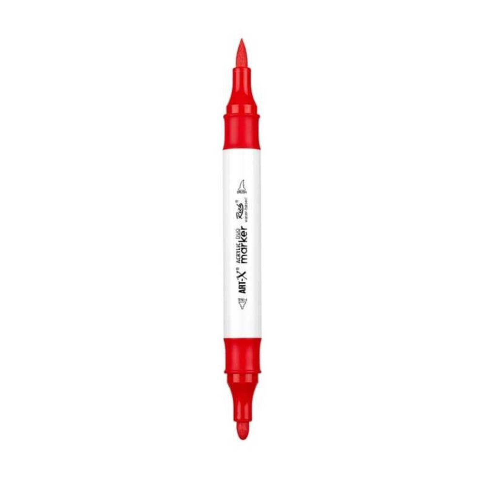 Rich Art-X Acrylic Duo Marker Çift Uçlu Su Bazlı Boyama Kalemi No:36 Kırmızı