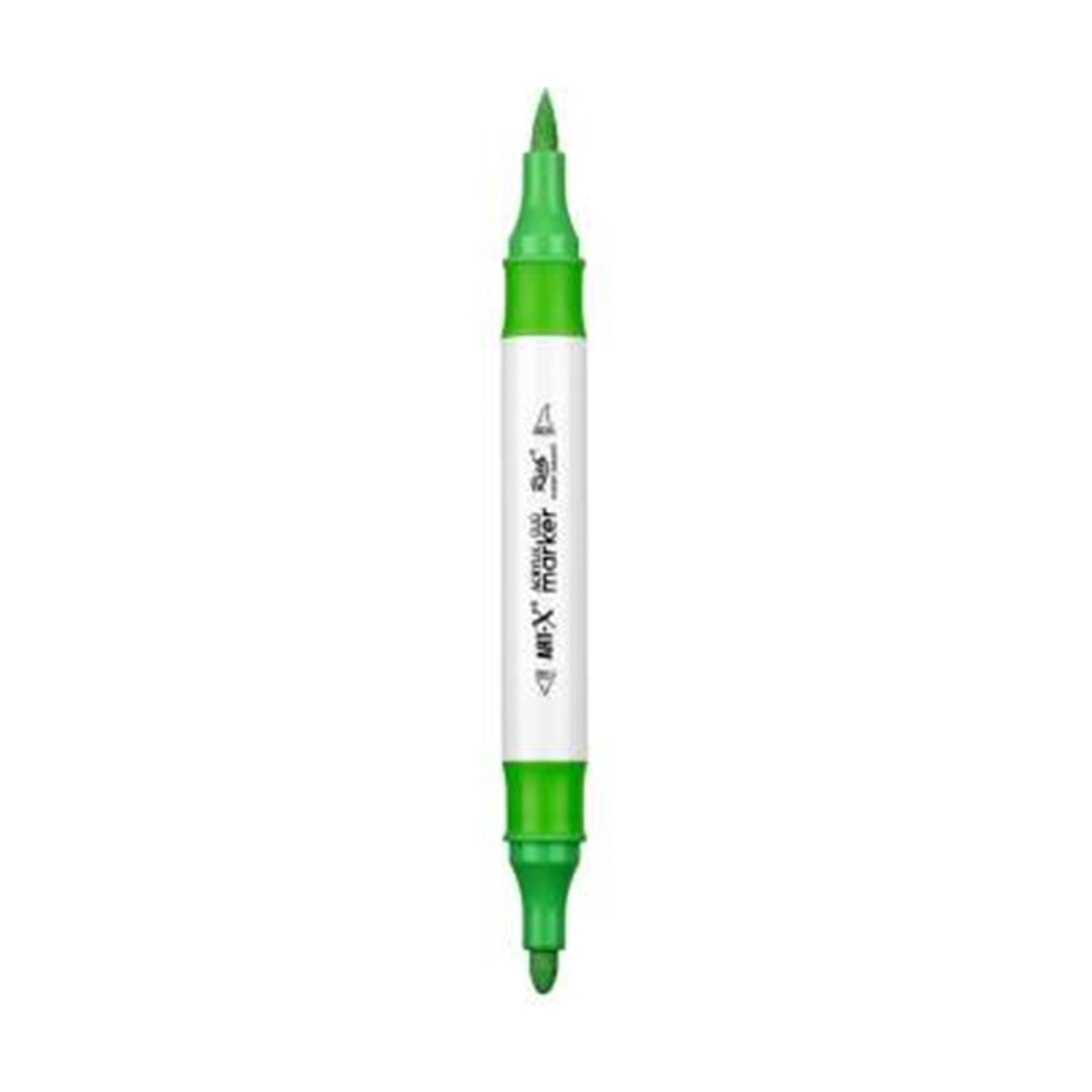 Rich Art-X Acrylic Duo Marker Çift Uçlu Su Bazlı Boyama Kalemi No:47 Açık Yeşil