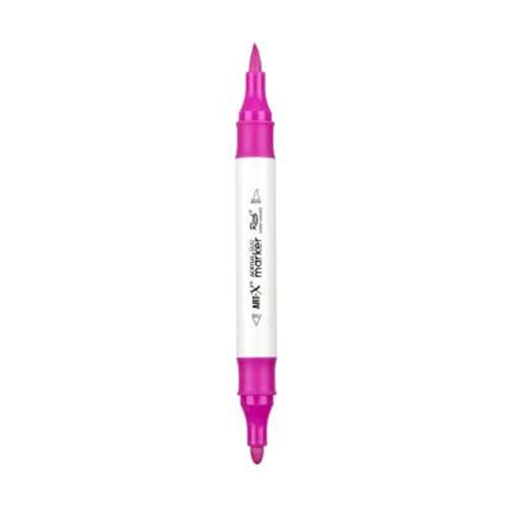 Rich Art-X Acrylic Duo Marker Çift Uçlu Su Bazlı Boyama Kalemi No:46 Fuşya