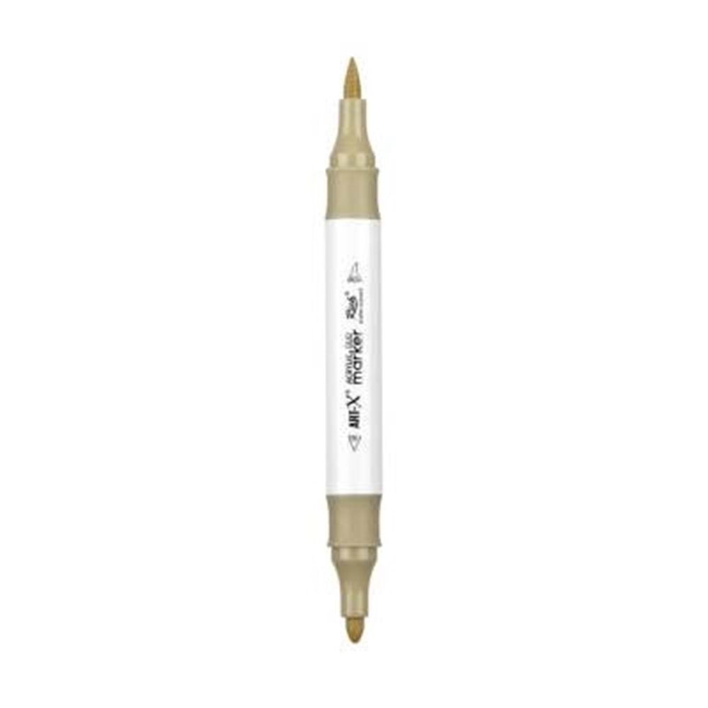 Rich Art-X Acrylic Duo Marker Çift Uçlu Su Bazlı Boyama Kalemi No:203 Taş Rengi