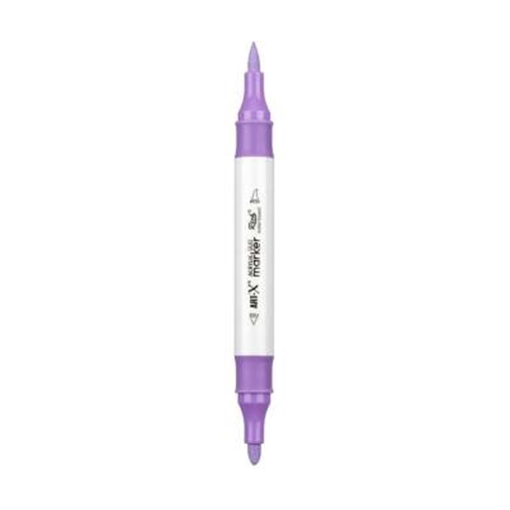 Rich Art-X Acrylic Duo Marker Çift Uçlu Su Bazlı Boyama Kalemi No:158 Leylak