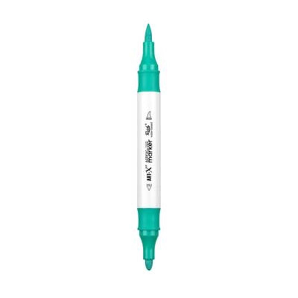 Rich Art-X Acrylic Duo Marker Çift Uçlu Su Bazlı Boyama Kalemi No:34 Açık Turkuaz Yeşil