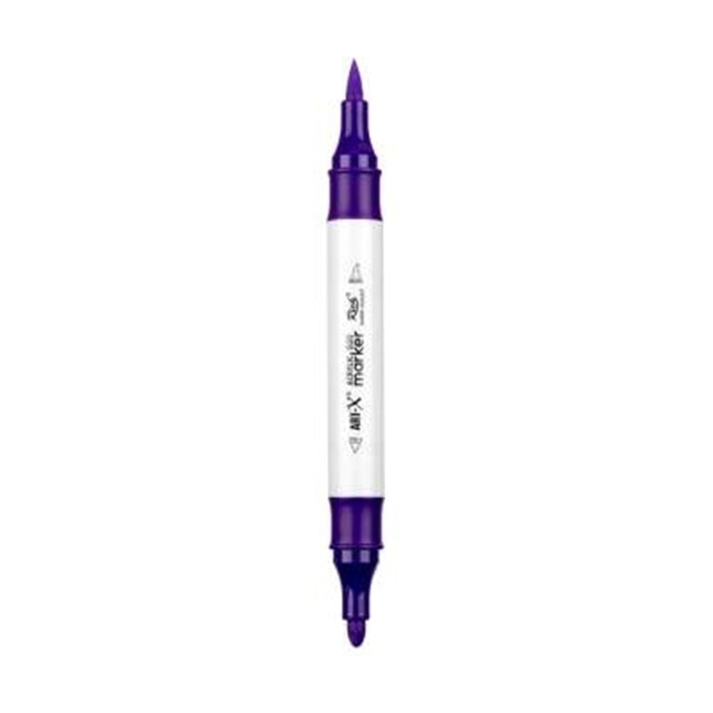 Rich Art-X Acrylic Duo Marker Çift Uçlu Su Bazlı Boyama Kalemi No:51 Mor