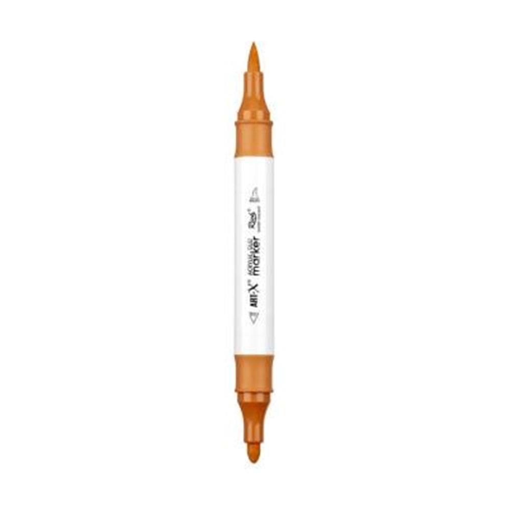 Rich Art-X Acrylic Duo Marker Çift Uçlu Su Bazlı Boyama Kalemi No:55 Tütün
