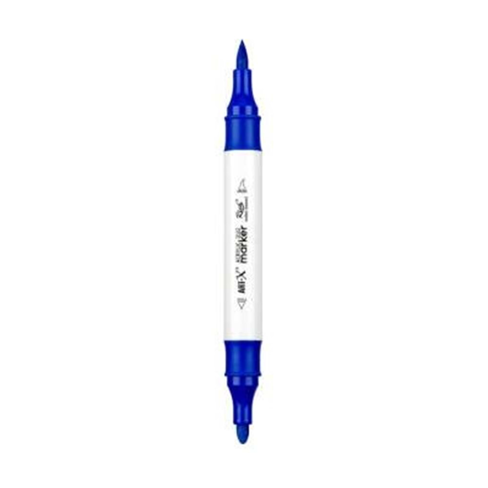 Rich Art-X Acrylic Duo Marker Çift Uçlu Su Bazlı Boyama Kalemi No:31 Mavi