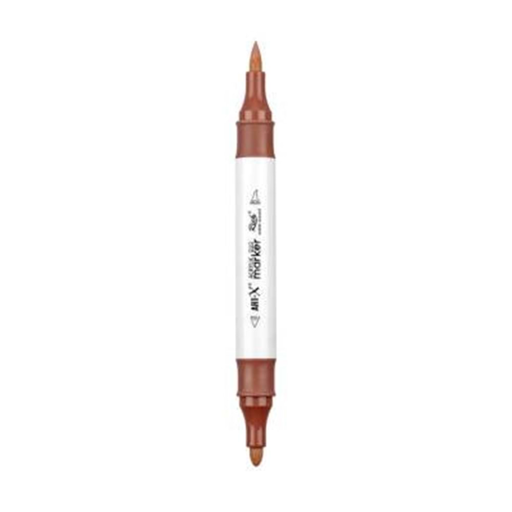 Rich Art-X Acrylic Duo Marker Çift Uçlu Su Bazlı Boyama Kalemi No:65 Mocha Kahve