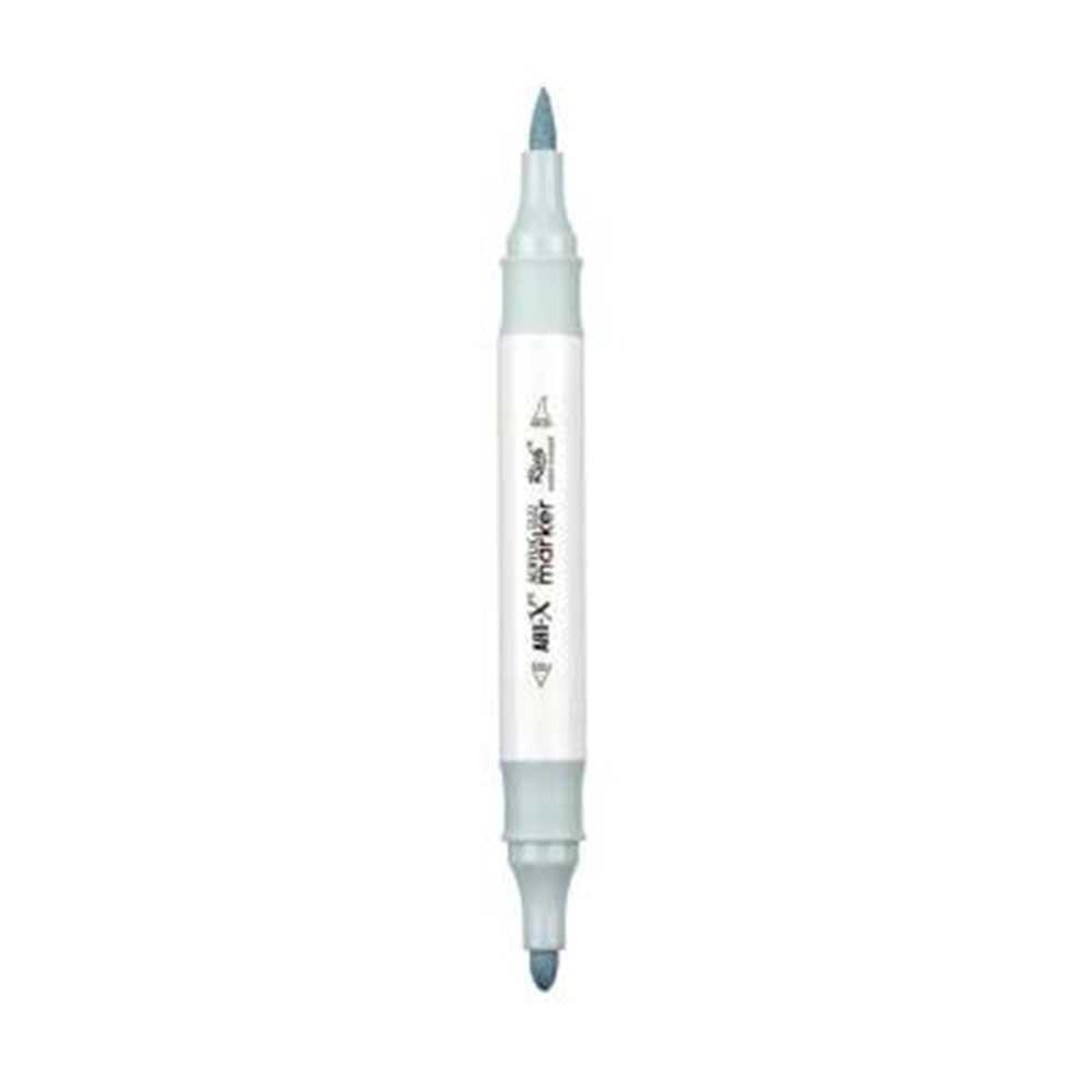 Rich Art-X Acrylic Duo Marker Çift Uçlu Su Bazlı Boyama Kalemi No:153 Gri Mavi