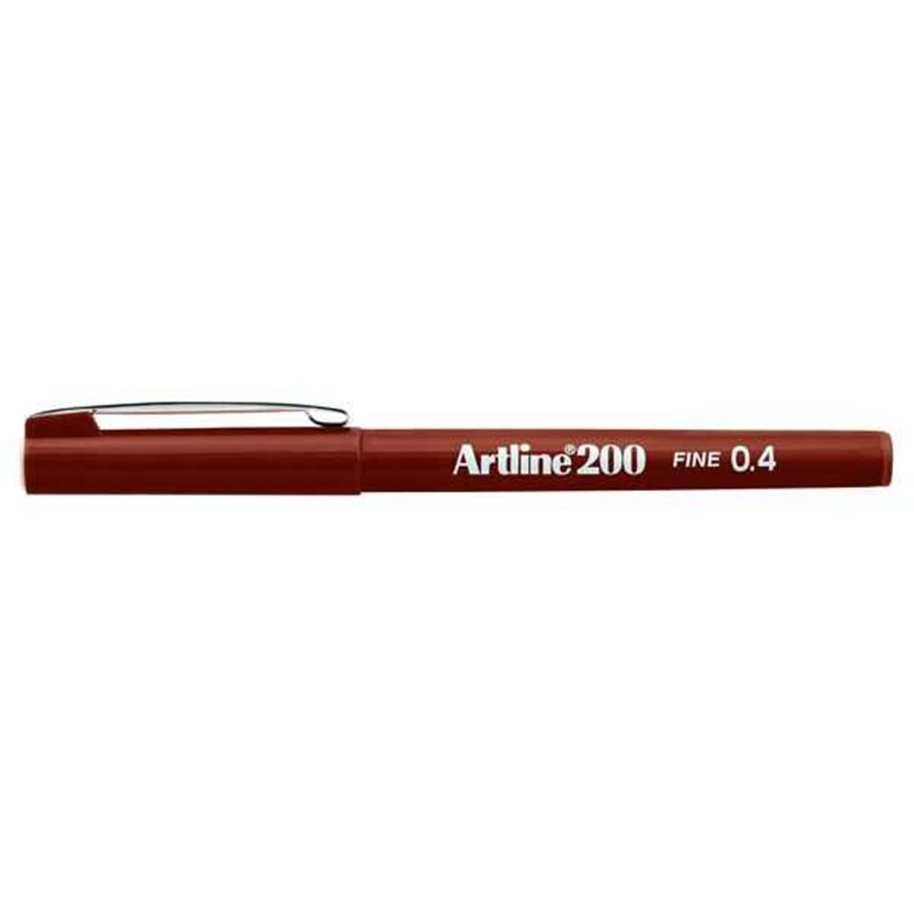 Artline 200 Fineliner 0.4mm İnce Uçlu Yazı ve Çizim Kalemi Kahverengi