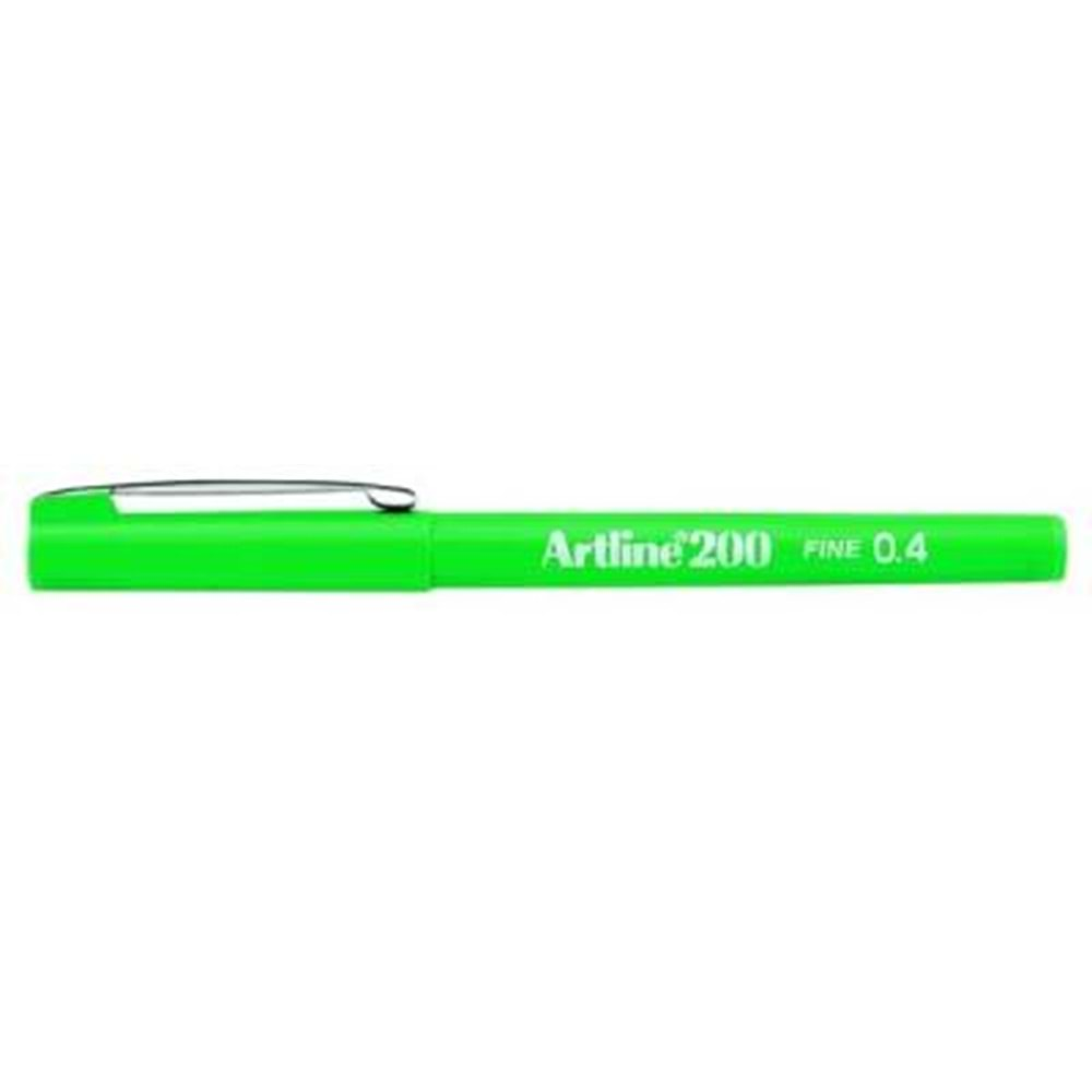 Artline 200 Fineliner 0.4mm İnce Uçlu Yazı ve Çizim Kalemi Yeşil