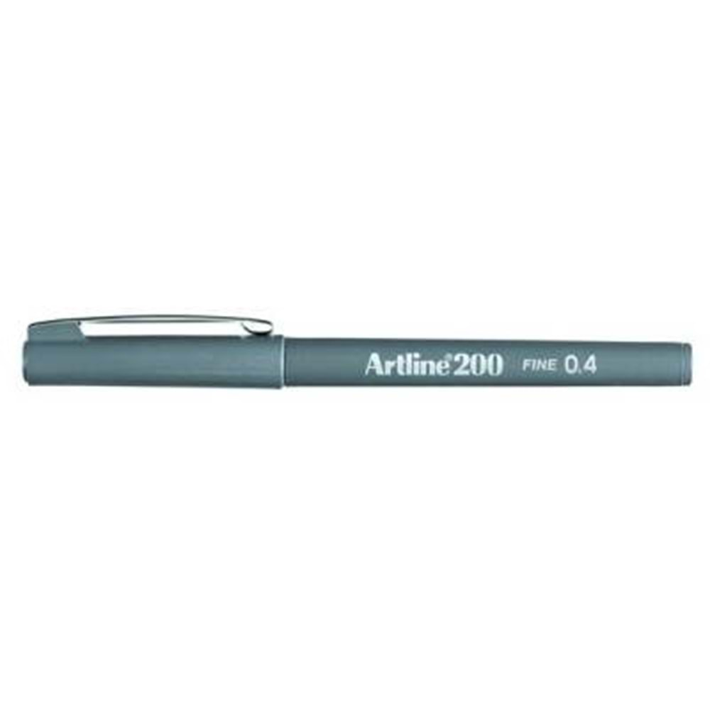 Artline 200 Fineliner 0.4mm İnce Uçlu Yazı ve Çizim Kalemi Gri