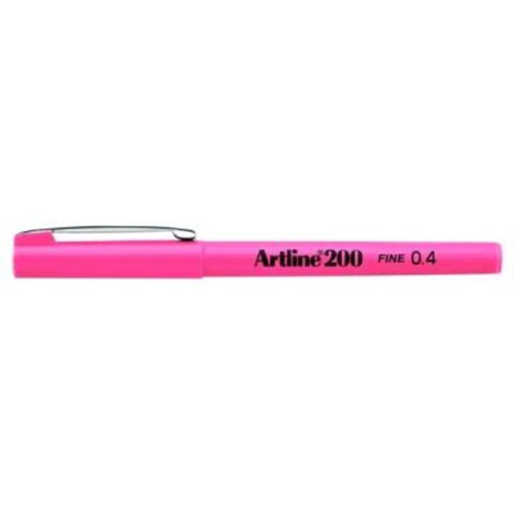 Artline 200 Fineliner 0.4mm İnce Uçlu Yazı ve Çizim Kalemi Pembe