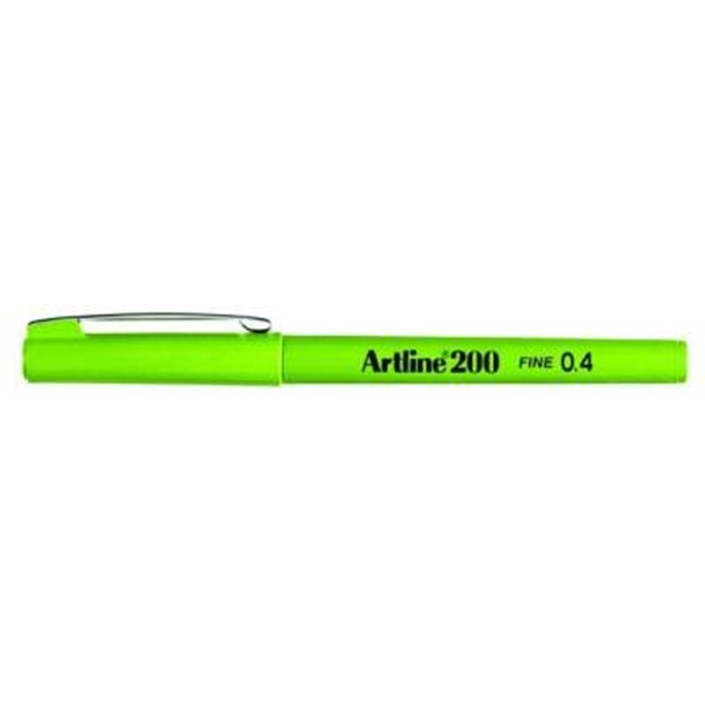 Artline 200 Fineliner 0.4mm İnce Uçlu Yazı ve Çizim Kalemi Sarımsı Yeşil