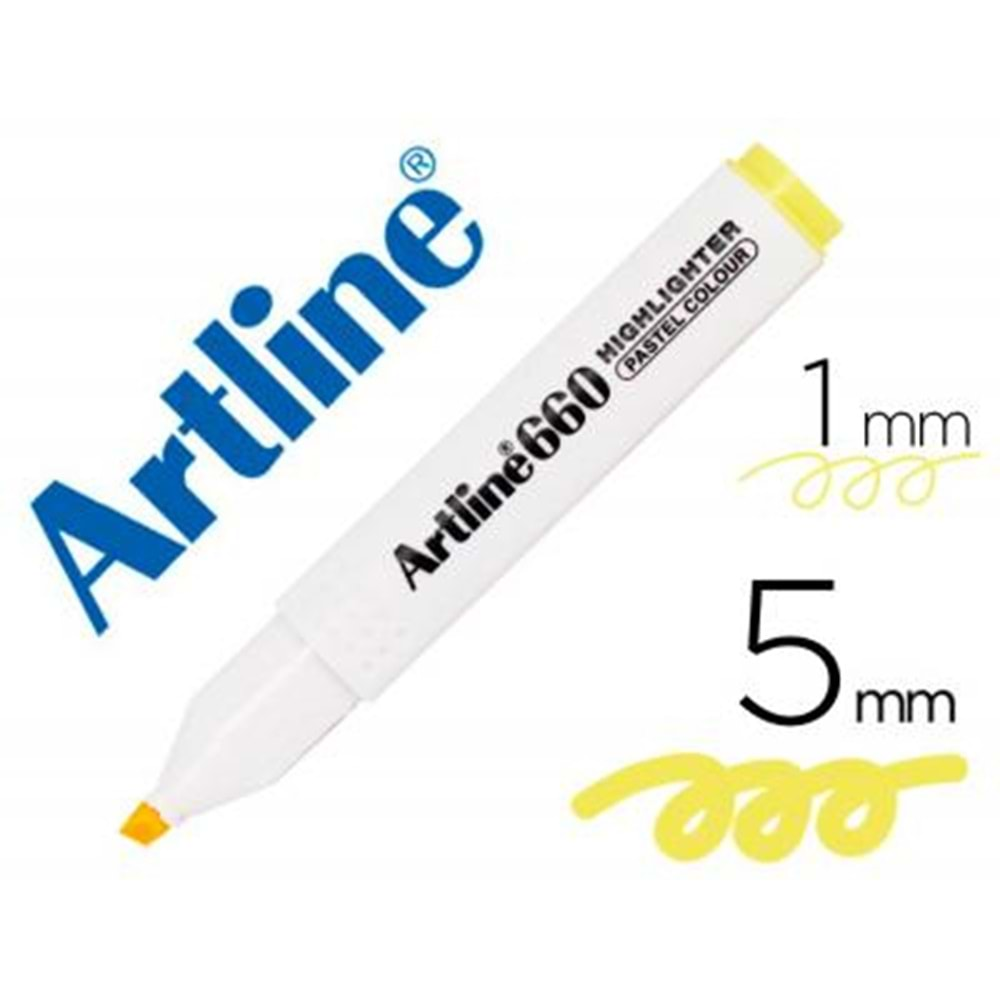 Artline 660 Fosforlu Kalem Pastel Sarı