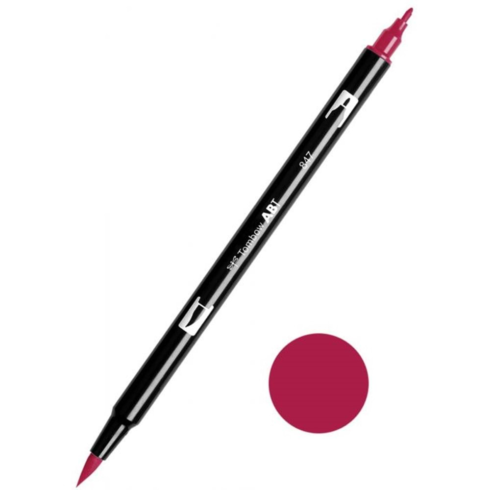 Tombow Dual Brush Pen Grafik Çizim Kalemi 847 Crimson