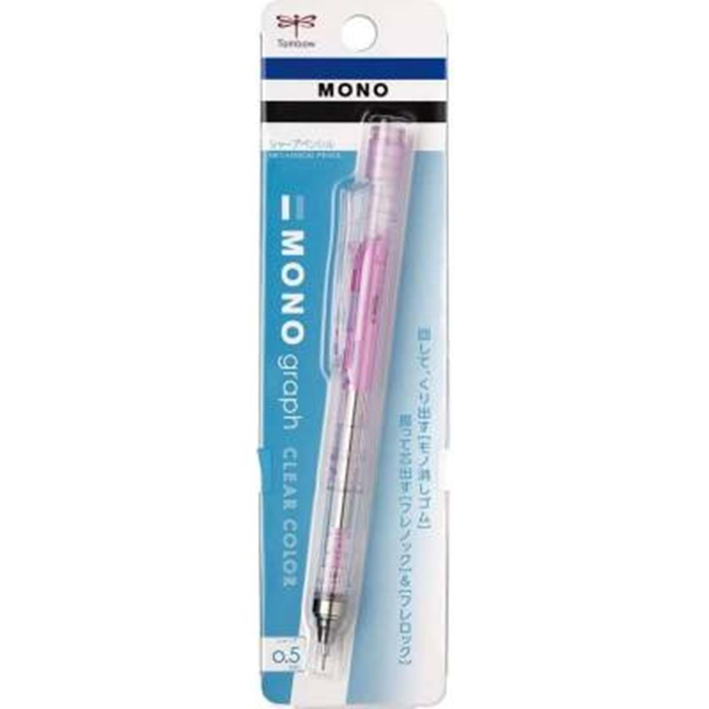 Tombow Mono Graph Mekanik Kurşun Kalem 0.5mm Şeffaf Pembe