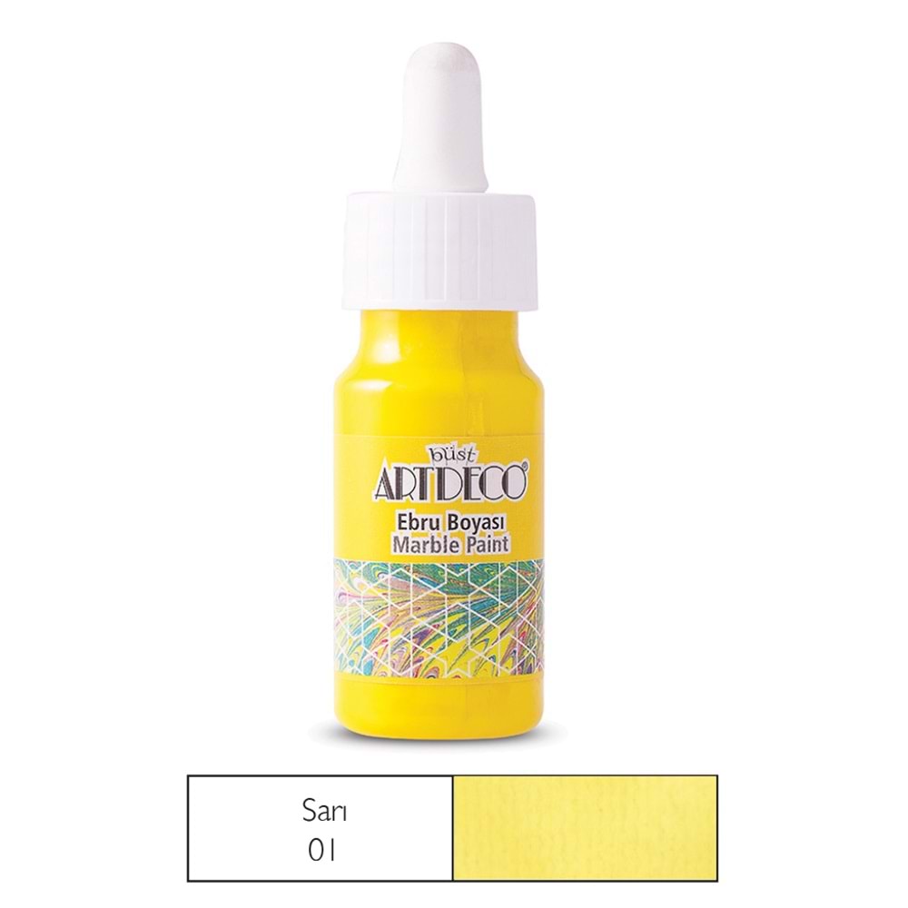 Artdeco Ebru Boyası 30ml Sarı 01