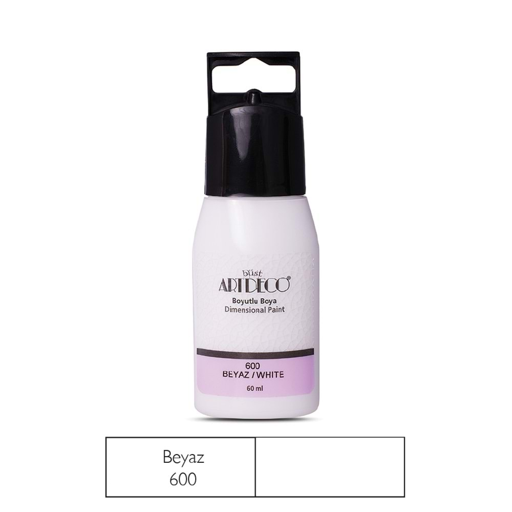 Artdeco Boyutlu Boya 60ml Beyaz 600