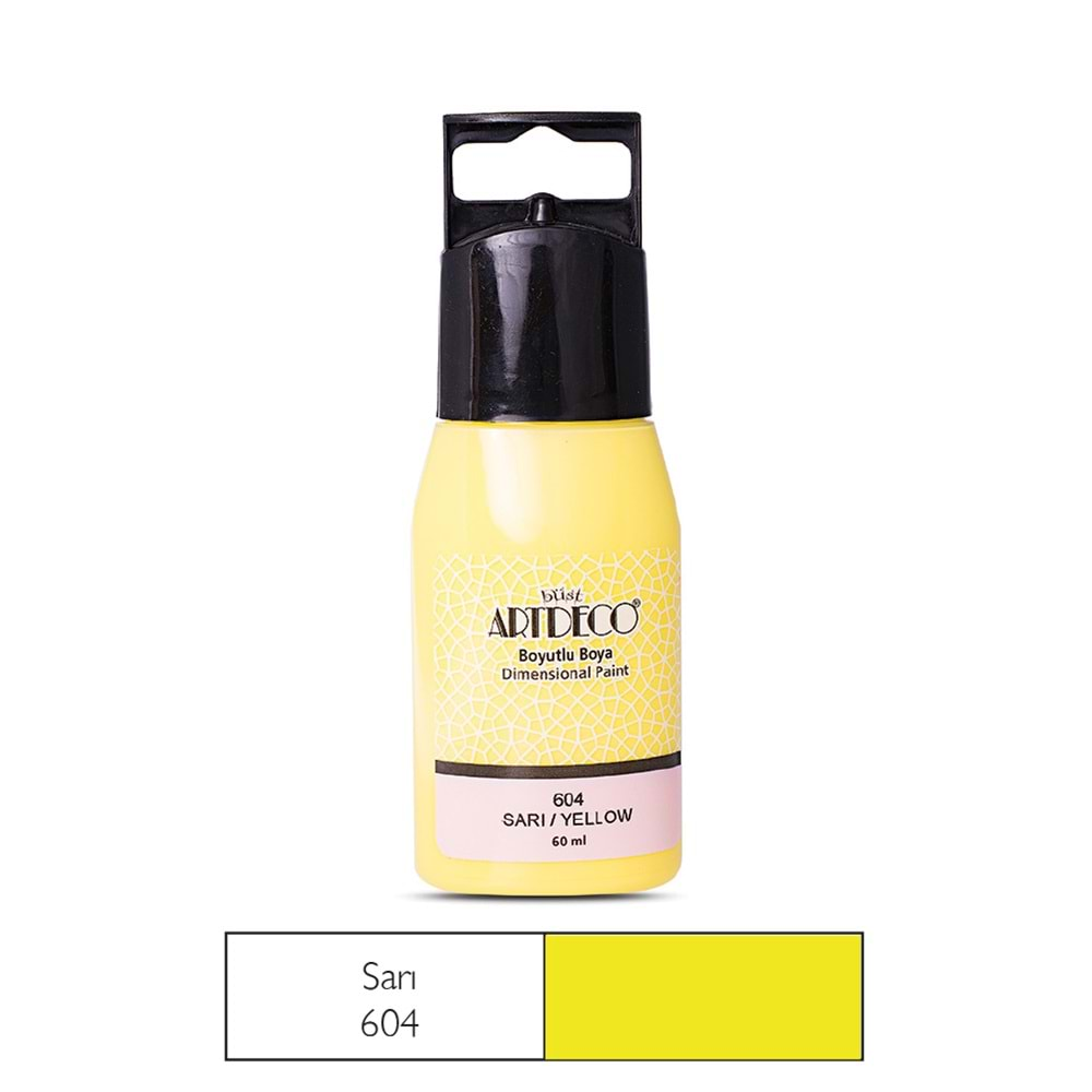 Artdeco Boyutlu Boya 60ml Sarı 604