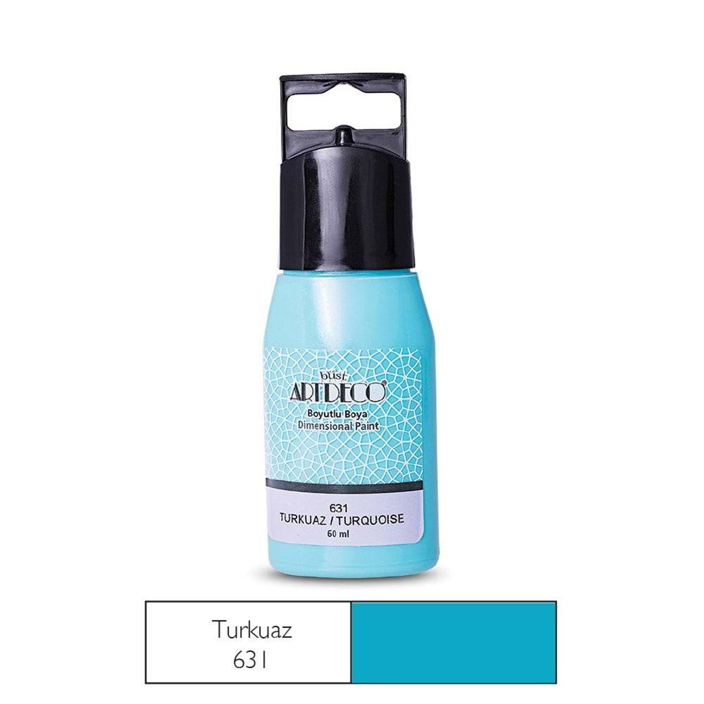 Artdeco Boyutlu Boya 60ml Turkuaz 631