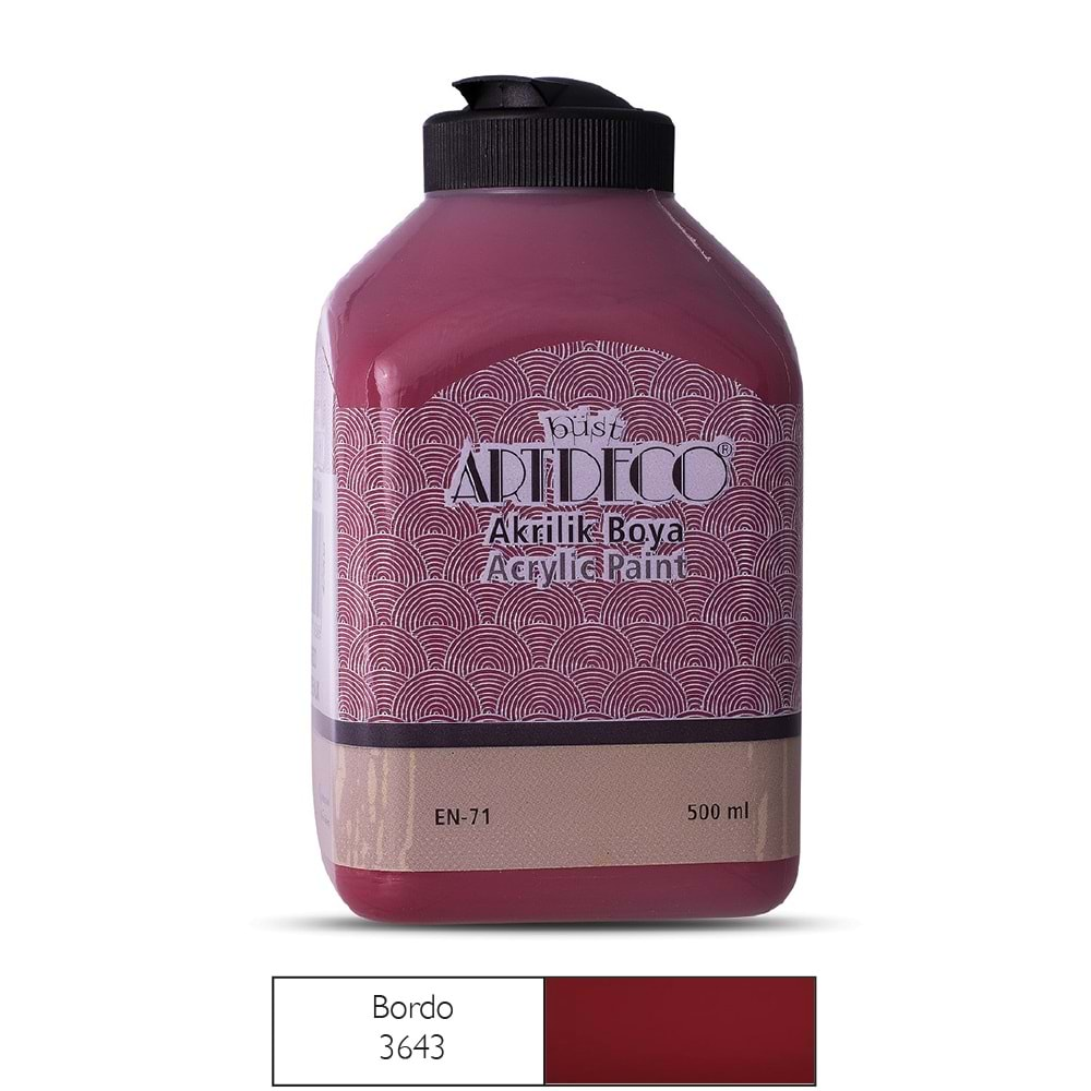 Artdeco Akrilik Boya 500ml Bordo 3643