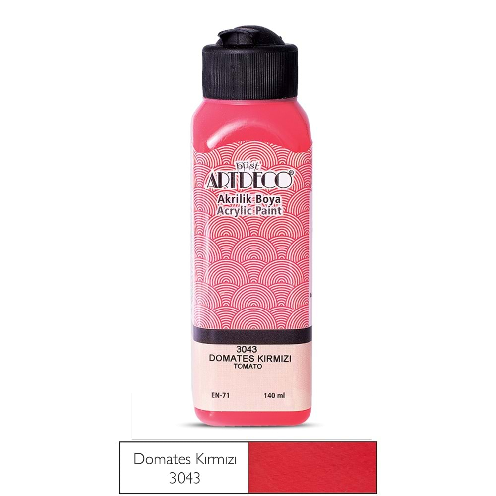 Artdeco Akrilik Boya 140ml Domates Kırmızı 3043