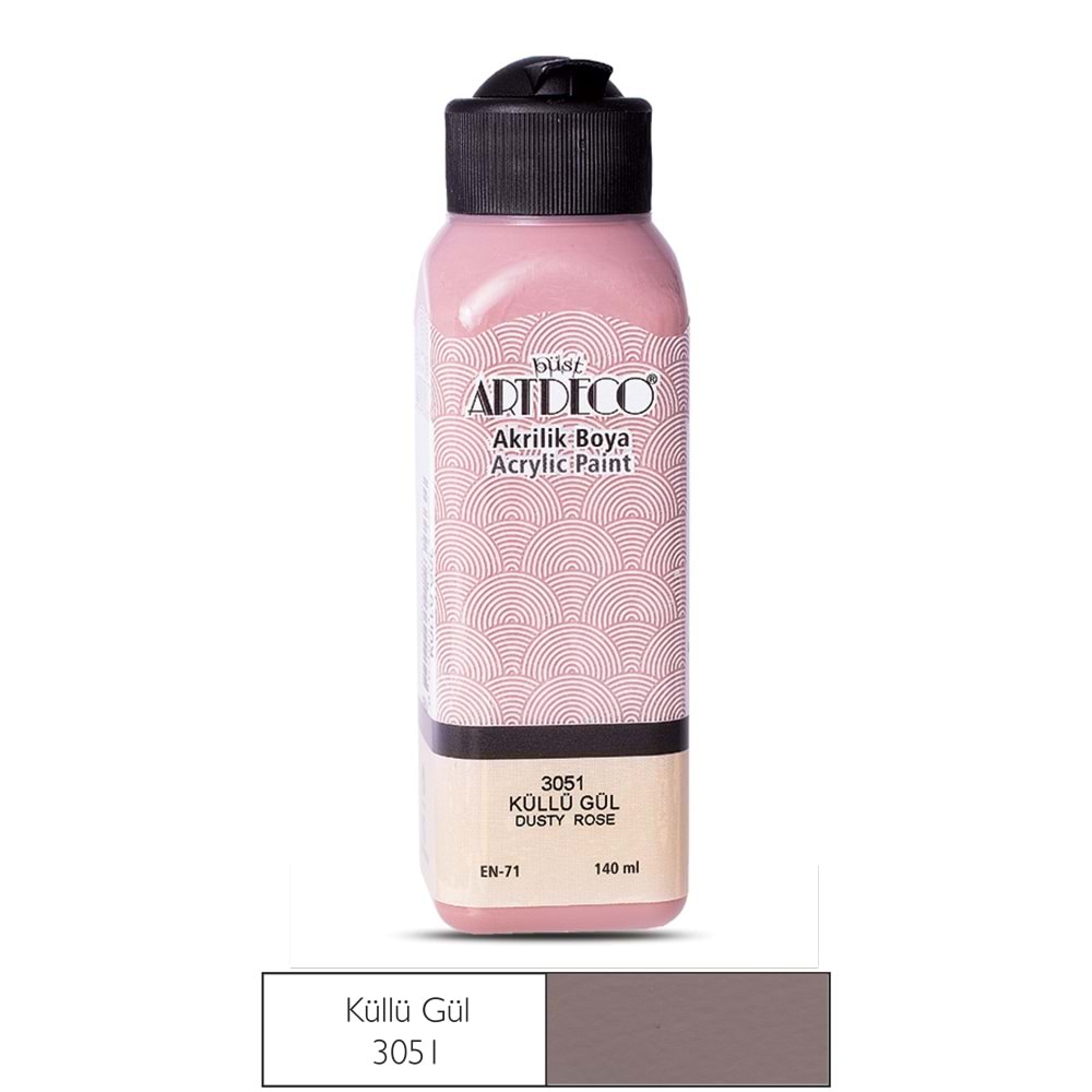 Artdeco Akrilik Boya 140ml Küllü Gül 3051