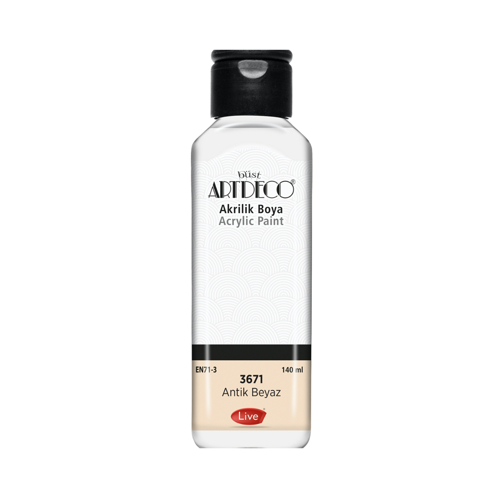 Artdeco Akrilik Boya 140ml Buzul Antik Beyaz 3671