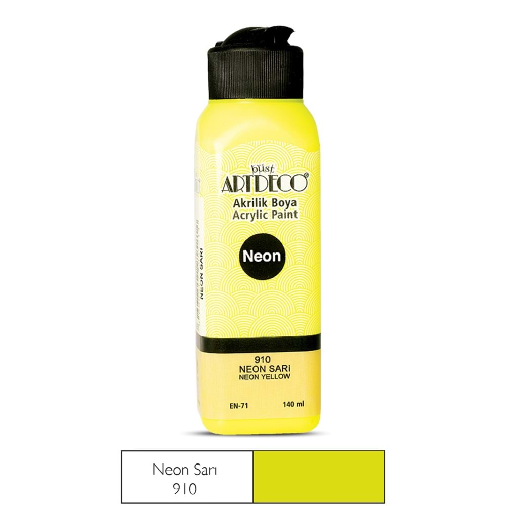 Artdeco Akrilik Boya 140 ml Neon Sarı 910