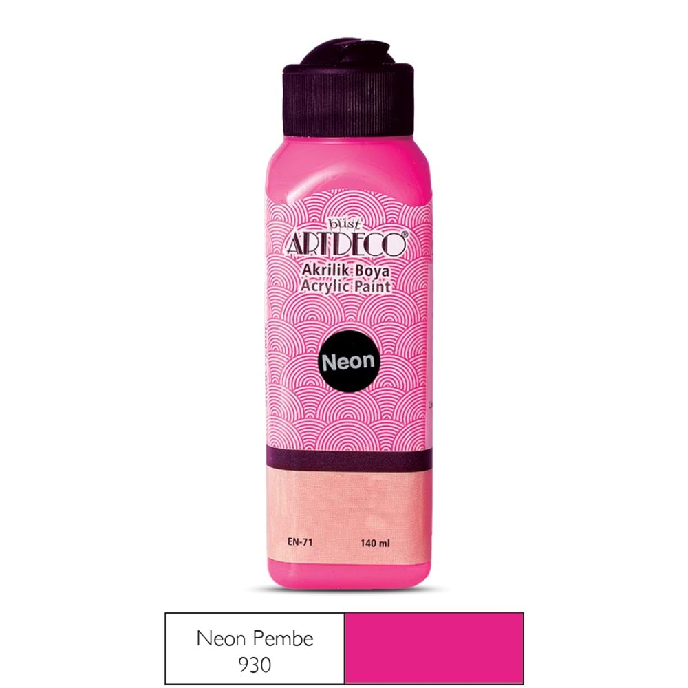 Artdeco Neon Akrilik Boya 140ml Neon Pembe 930