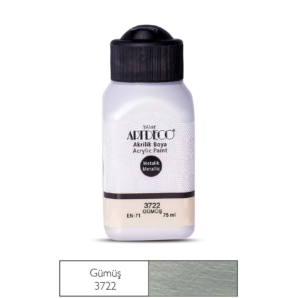 Artdeco Metalik Akrilik Boya 75ml Gümüş 3722