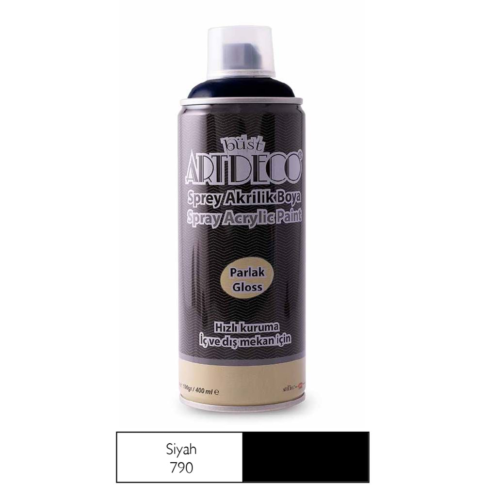 Artdeco Akrilik Sprey Boya 400ml Siyah 790