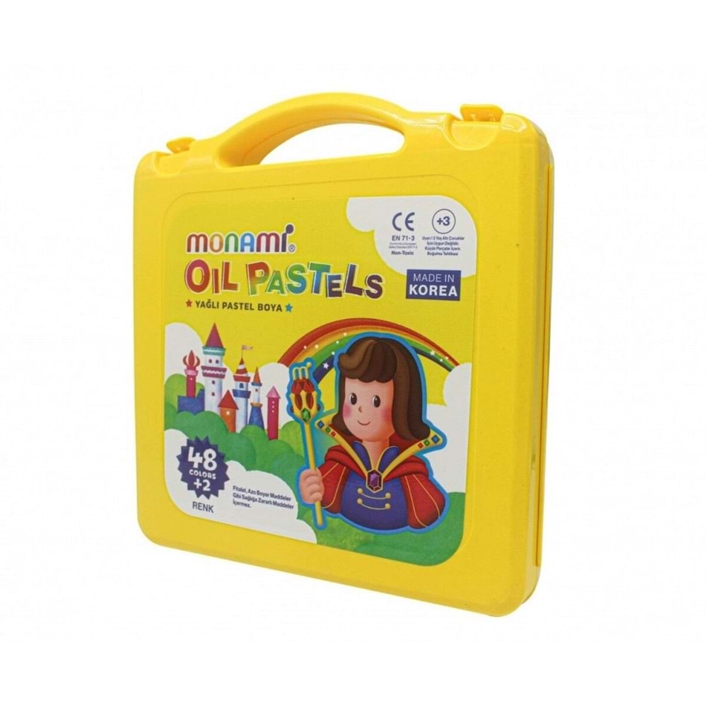 Monami Yağlı Pastel Boya 48+2 Renk Plastik Kutulu