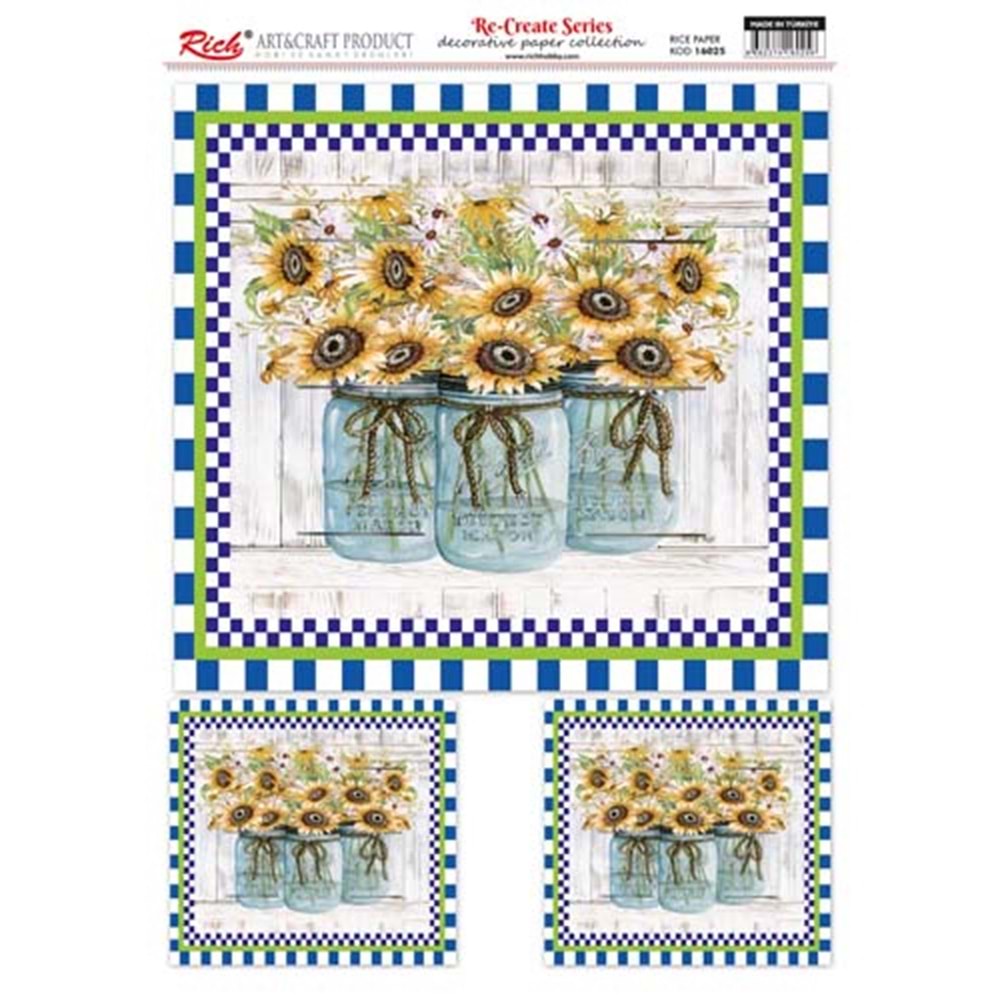 Rich Re-Create Sries Pirinç Dekopaj Kağıdı 295X420mm RE-C 16025