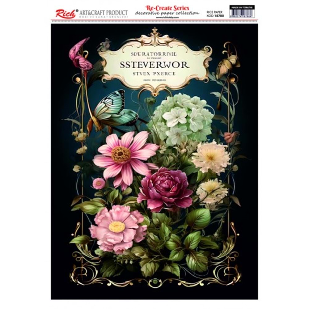 Rich Re-Create Sries Pirinç Dekopaj Kağıdı 295X420mm RE-C 18788