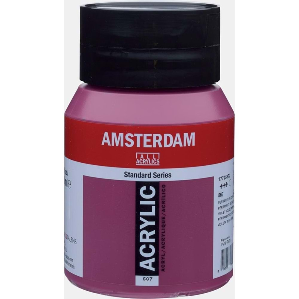 Talens Amsterdam Akrilik Boya 500 ml Permanent Red Violet 567