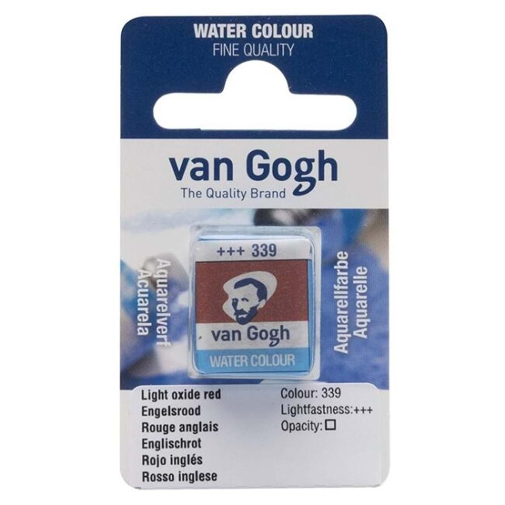 Talens Van Gogh Yarım Tablet Sulu Boya Light Oxide Red 339