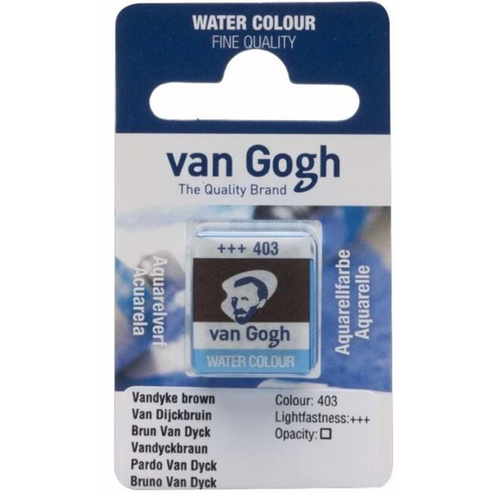 Talens Van Gogh Yarım Tablet Sulu Boya Vandyke Brown 403