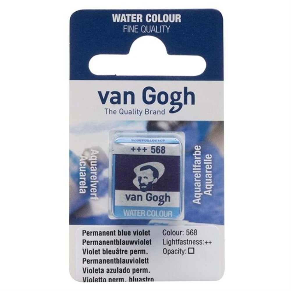 Talens Van Gogh Yarım Tablet Sulu Boya Permanent Blue Violet 568