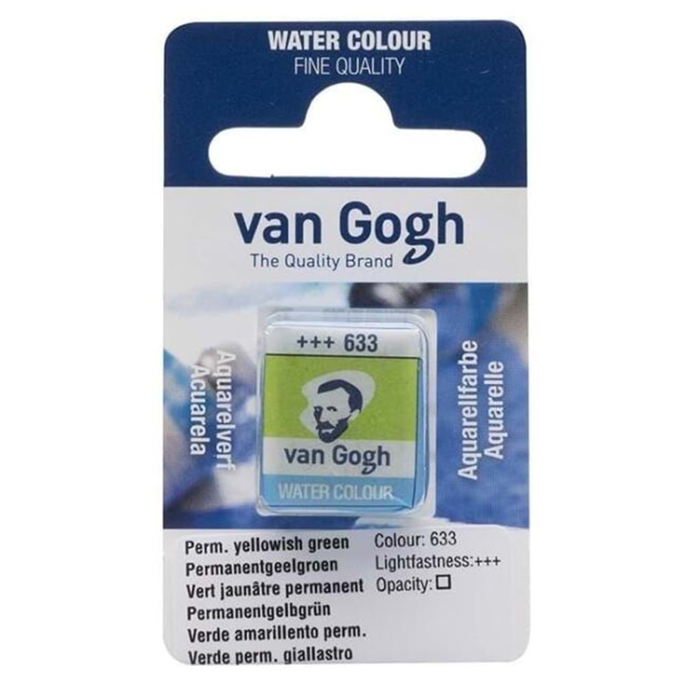 Talens Van Gogh Yarım Tablet Sulu Boya Perm. Yellow Green 633