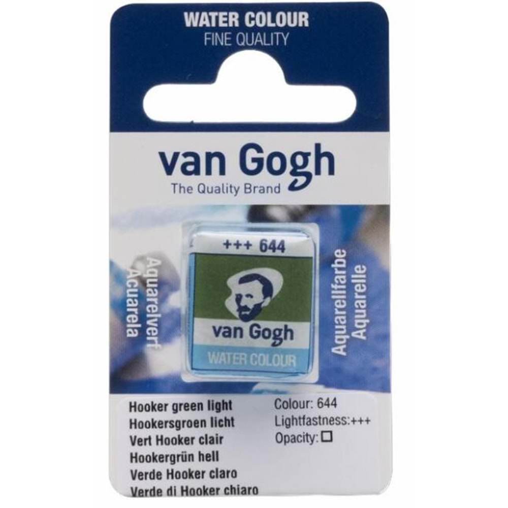 Talens Van Gogh Yarım Tablet Sulu Boya Hooker Green Light 644